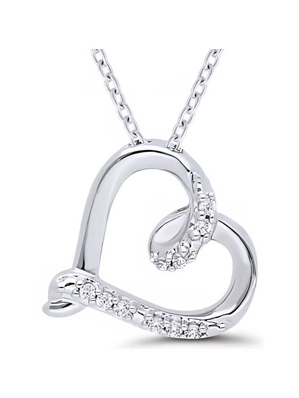 Open-Heart Pendant Necklace